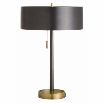 Violetta Two Light Table Lamp in Black by Arteriors