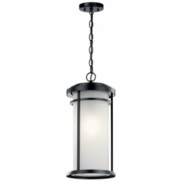 Toman One Light Outdoor Pendant in Black by Kichler