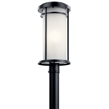 Toman One Light Outdoor Post Mount in Black by Kichler