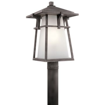 Beckett One Light Outdoor Post Mount in Weathered Zinc by Kichler