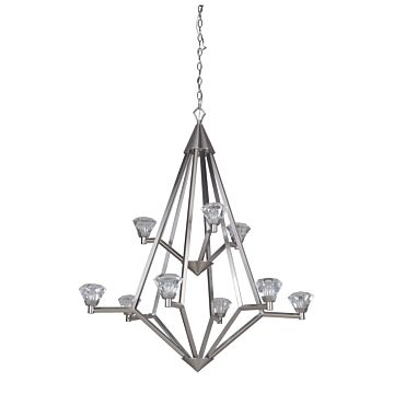 Craftmade Radiante 9 Light Transitional Chandelier in Brushed Polished Nickel