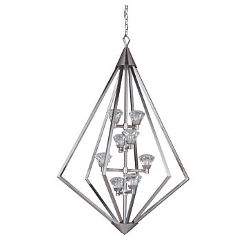 Craftmade Radiante 8 Light 27 Inch Foyer Light in Brushed Polished Nickel