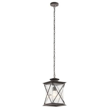 Argyle One Light Outdoor Pendant in Weathered Zinc by Kichler