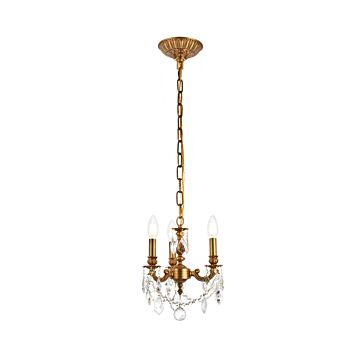 Lillie 3-Light Pendant in French Gold