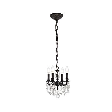 Lillie 4-Light Pendant in Dark Bronze