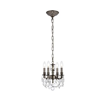 Lillie 4-Light Pendant in Pewter