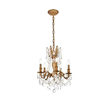 Rosalia 5-Light Pendant in French Gold