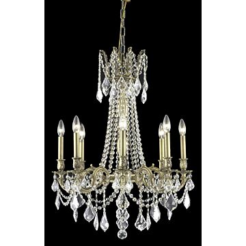 Rosalia 8-Light Chandelier in French Gold