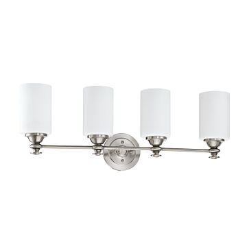 Dardyn Four Light Vanity in Brushed Polished Nickel by Craftmade