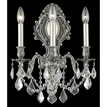 Monarch 3-Light Wall Sconce in Pewter