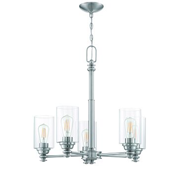 Dardyn Five Light Chandelier in Brushed Polished Nickel by Craftmade