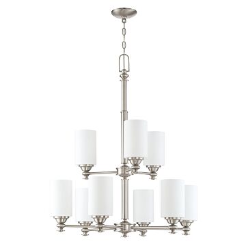 Craftmade Dardyn 9-Light Transitional Chandelier in Brushed Polished Nickel