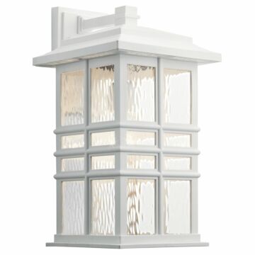 Beacon Square One Light Outdoor Wall Mount in White by Kichler