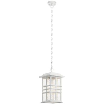Beacon Square One Light Outdoor Pendant in White by Kichler