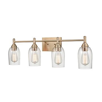 Arlett Four Light Vanity in Modern Gold by Millennium