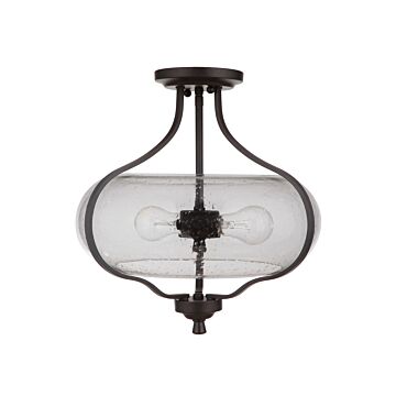 Serene Two Light Semi Flush Mount in Espresso by Craftmade