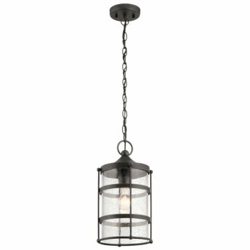 Mill Lane One Light Outdoor Pendant in Anvil Iron by Kichler