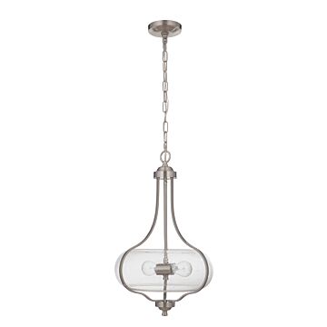 Serene Two Light Pendant in Brushed Polished Nickel by Craftmade