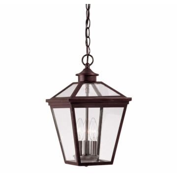 Ellijay Three Light Hanging Lantern in English Bronze by Savoy House