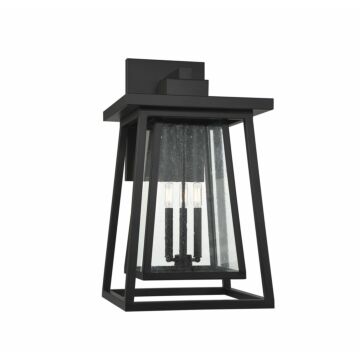 Denver Three Light Outdoor Wall Lantern in Matte Black by Savoy House