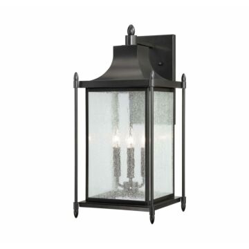 Dunnmore Three Light Wall Lantern in Black by Savoy House