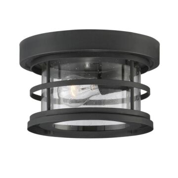 Barrett One Light Flush Mount in Black by Savoy House