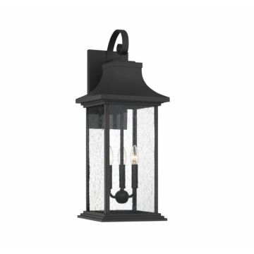 Hancock Three Light Outdoor Wall Sconce in Matte Black by Savoy House