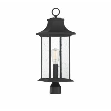 Hancock One Light Post Lantern in Matte Black by Savoy House