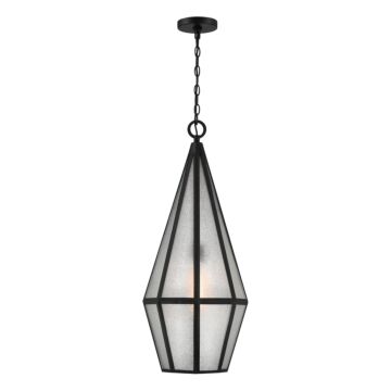 Peninsula One Light Outdoor Hanging Lantern in Matte Black by Savoy House