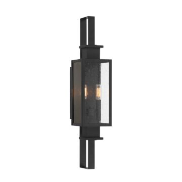 Ascott Two Light Outdoor Wall Lantern in Matte Black by Savoy House