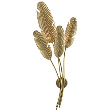 Currey & Company 4-Light 48" Tropical Wall Sconce in Vintage Brass