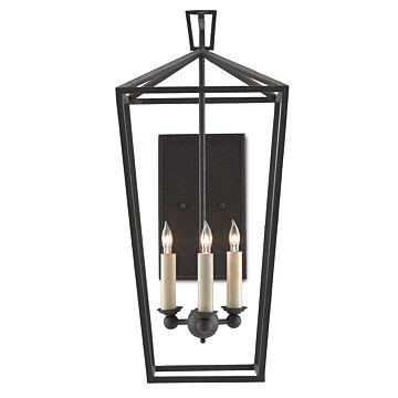 Denison 3-Light Wall Sconce in Molé Black