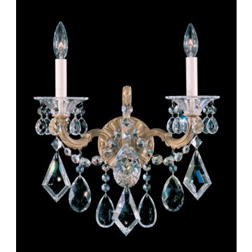 La Scala Two Light Wall Sconce in French Gold by Schonbek