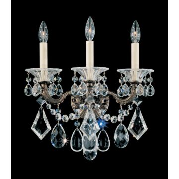 La Scala Three Light Wall Sconce in Heirloom Gold by Schonbek