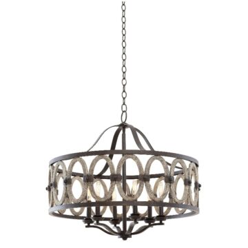 Belmont Six Light Pendant in Florence Gold by Kalco