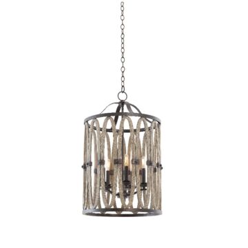 Belmont Five Light Foyer Pendant in Florence Gold by Kalco
