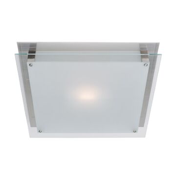 Vision SQ Two Light Flush Mount in Brushed Steel by Access