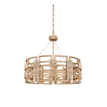 Metropolis Six Light Pendant in Modern Gold by Kalco