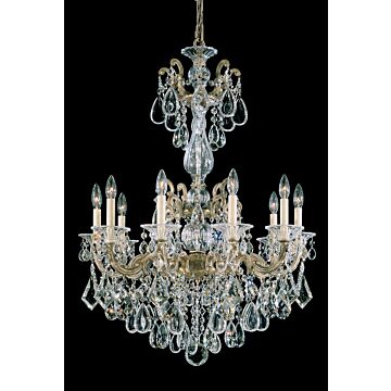 La Scala Ten Light Chandelier in Parchment Gold by Schonbek