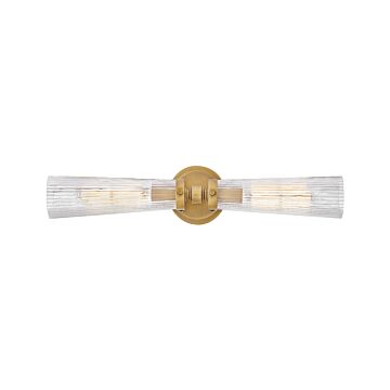 Jude 2-Light Bathroom Vanity Light in Heritage Brass