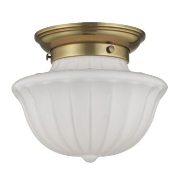 Dutchess One Light Flush Mount in Aged Brass by Hudson Valley