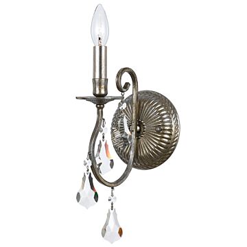 Ashton One Light Wall Sconce in Olde Silver by Crystorama