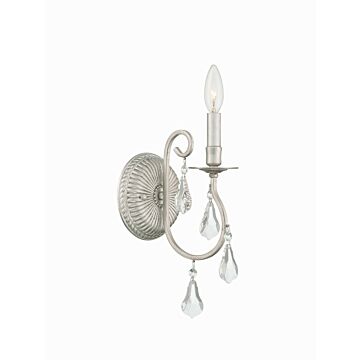 Ashton One Light Wall Sconce in Olde Silver by Crystorama