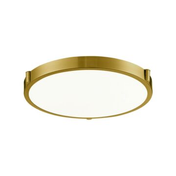Floyd LED Flush Mount in Brushed Gold by Kuzco Lighting