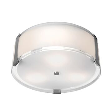 Tara Three Light Flush Mount in Brushed Steel by Access