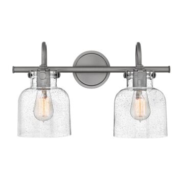 Hinkley Congress 2-Light Bathroom Vanity Light In Antique Nickel