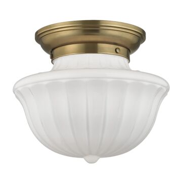 Dutchess One Light Flush Mount in Aged Brass by Hudson Valley