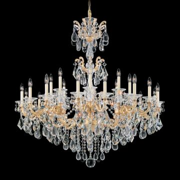 La Scala 24 Light Chandelier in Parchment Gold by Schonbek