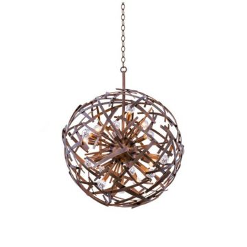 Ambassador 18 Light Pendant in Copper Patina by Kalco