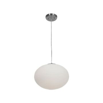 Callisto Two Light Pendant in Brushed Steel by Access